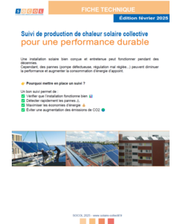 Suivi du fonctionnement et des performances de l'installation 